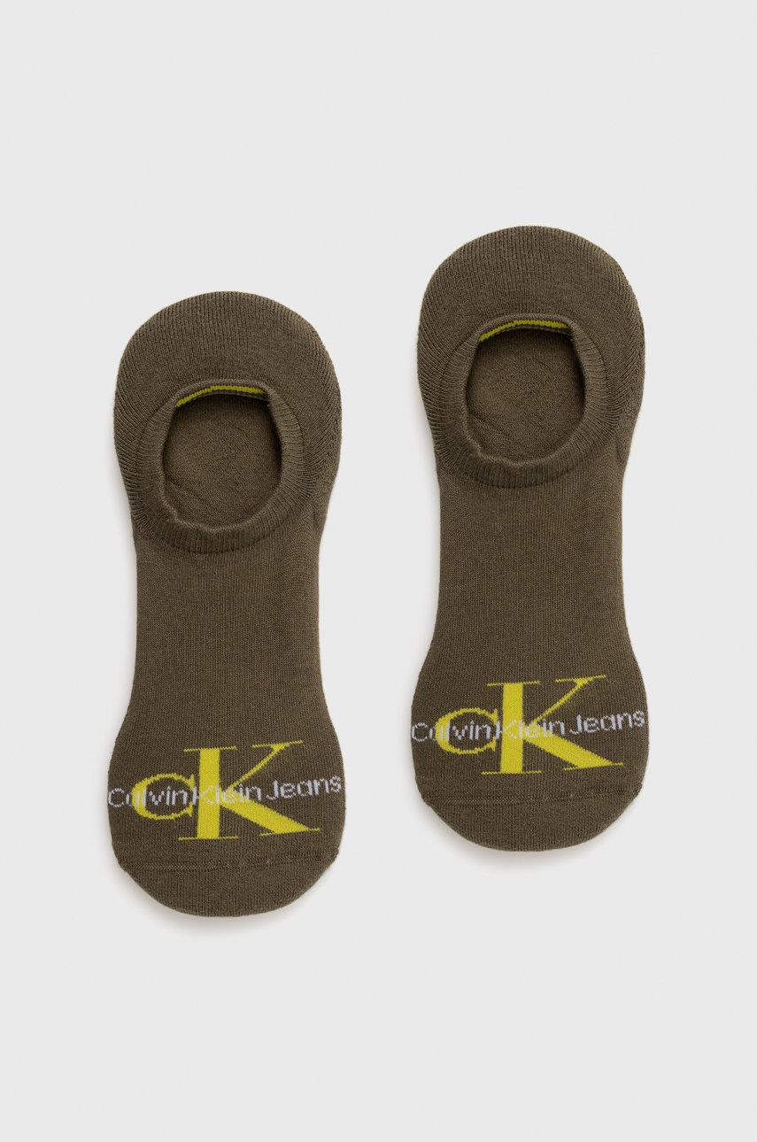 

Чорапи Calvin Klein в зелено, Зелен