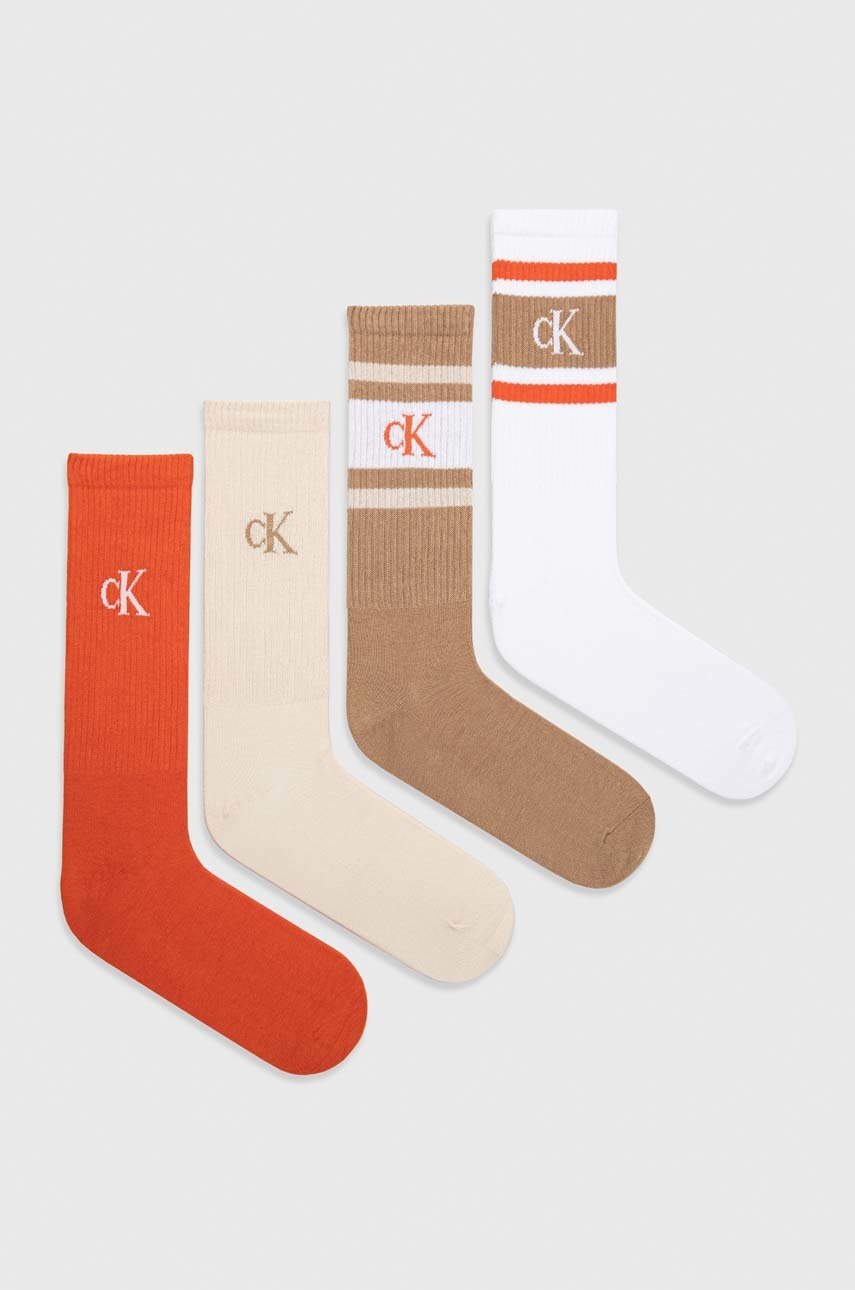 

Чорапи Calvin Klein (4 чифта) в кафяво, Кафяв