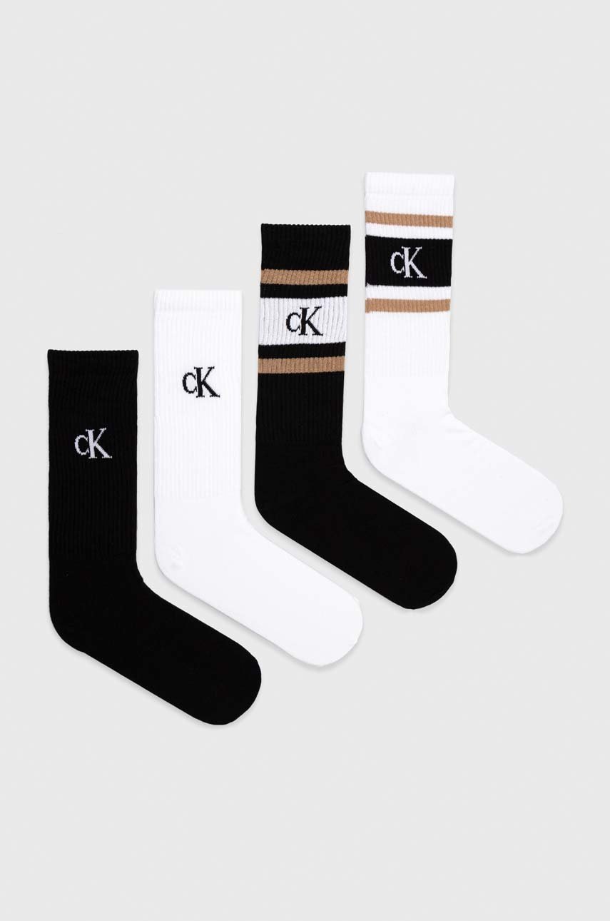 

Чорапи Calvin Klein (4 чифта) в черно, Черен