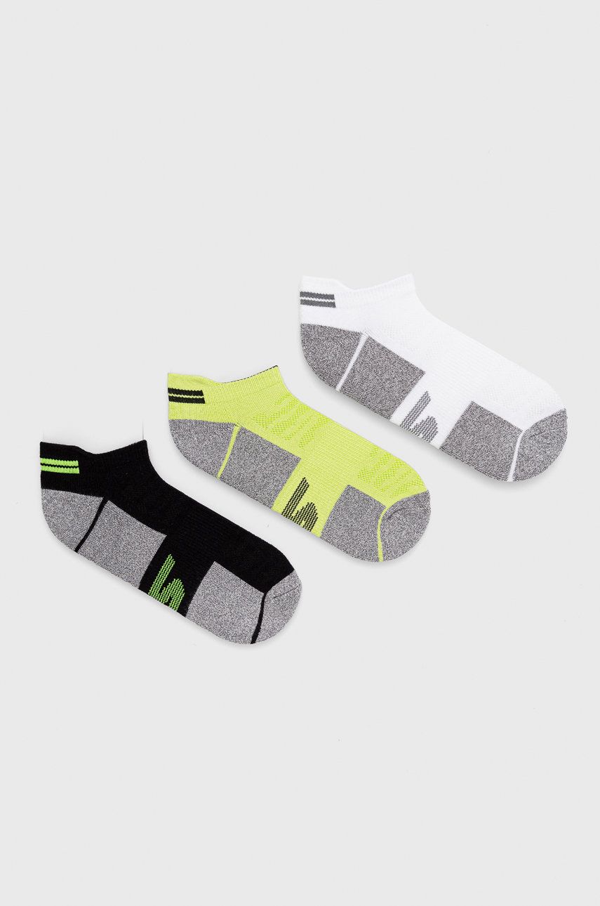 Levně Ponožky Skechers (3-pack) pánské, zelená barva