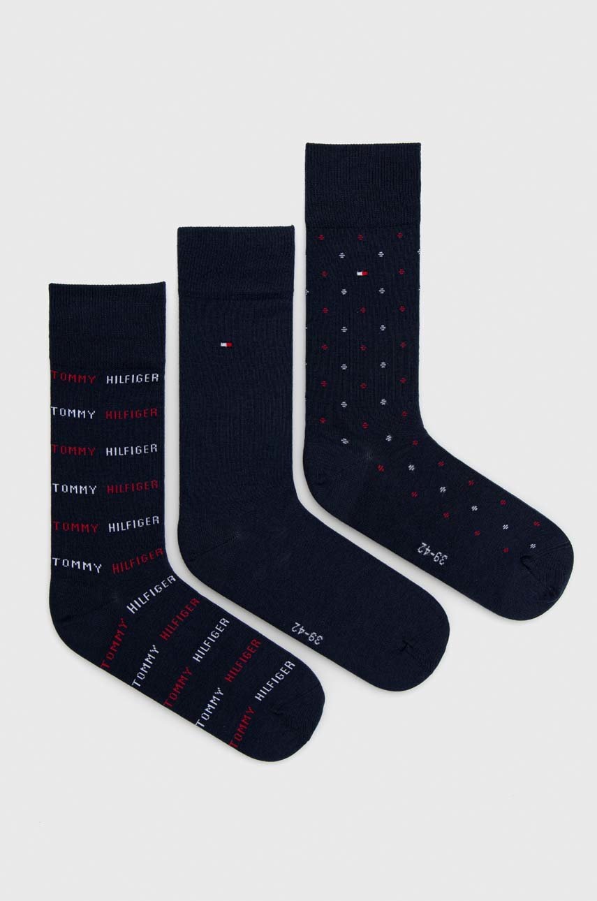 

Чорапи Tommy Hilfiger (3 броя) в тъмносиньо, Тъмносин