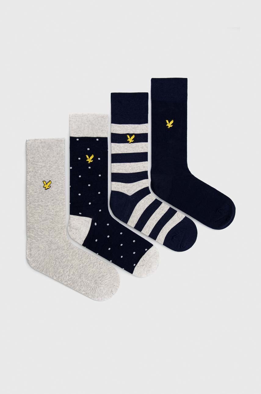 

Чорапи Lyle & Scott (4 броя) в сиво, Сив