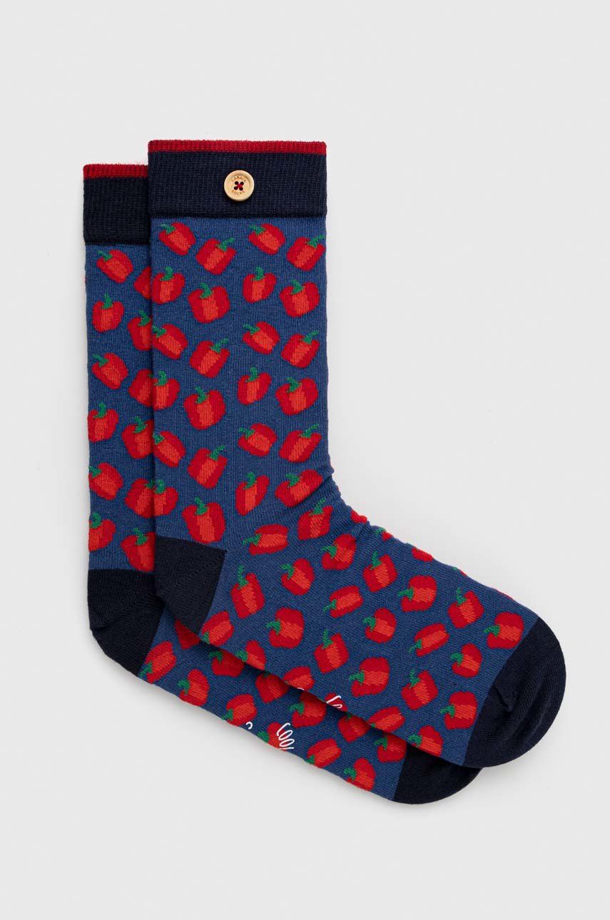Ponožky Cabaia pánské, tmavomodrá barva - námořnická modř -  80 % Organická bavlna