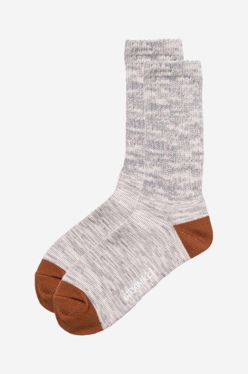 

Шкарпетки Gramicci Soft Rib Crew Socks чоловічі колір сірий 22AW.06-grey