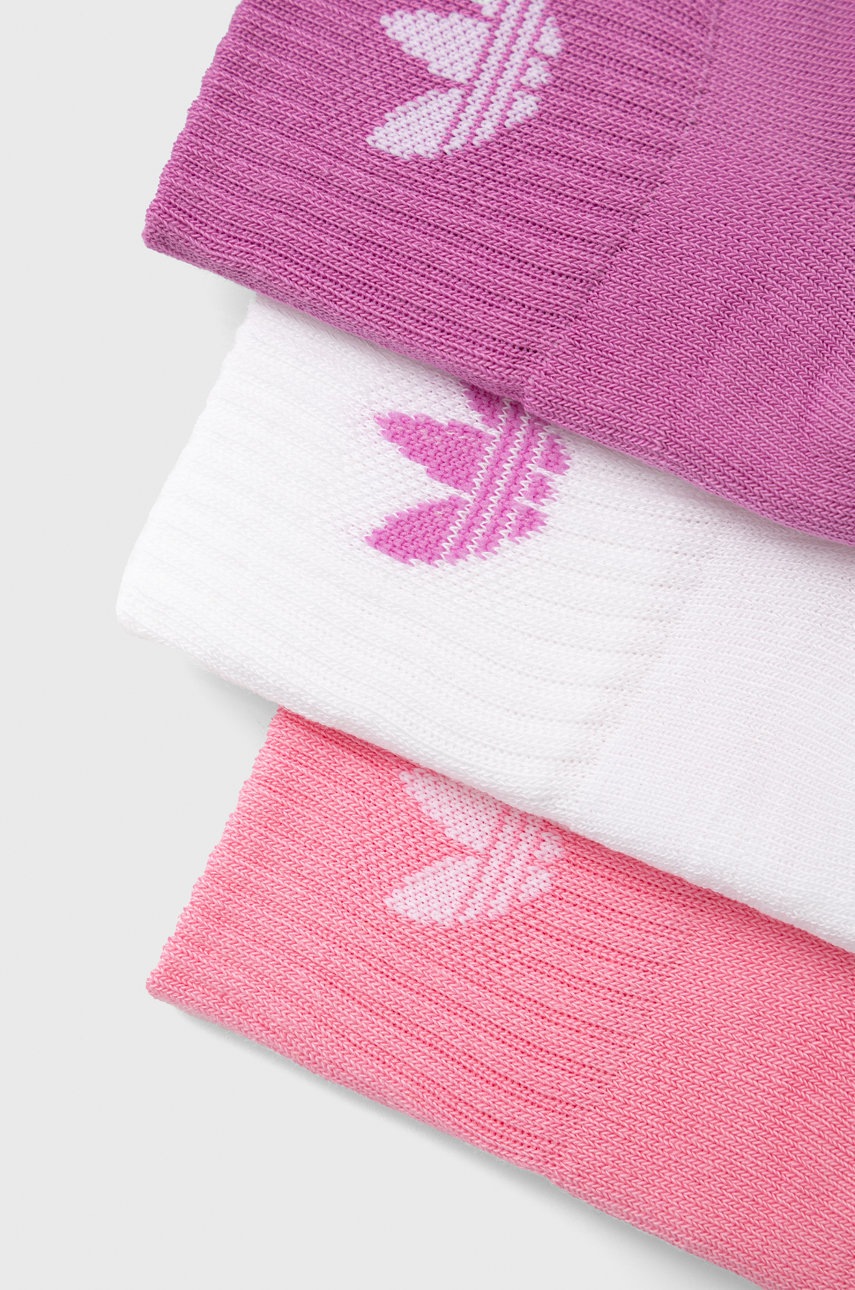 

Шкарпетки adidas Originals (3-pack) колір рожевий