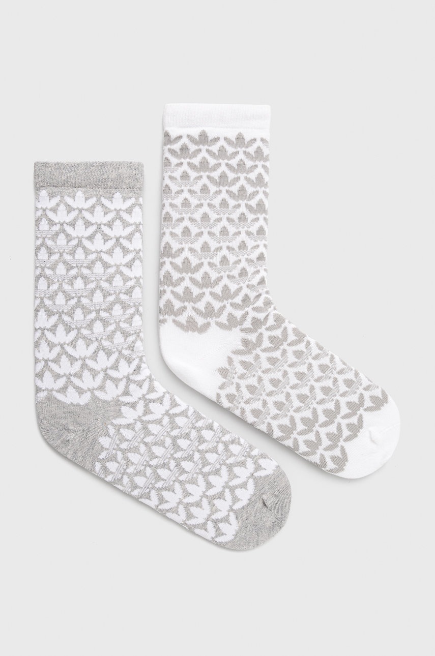 

Чорапи adidas Originals HL9298 (2-pack) в сиво, Сив