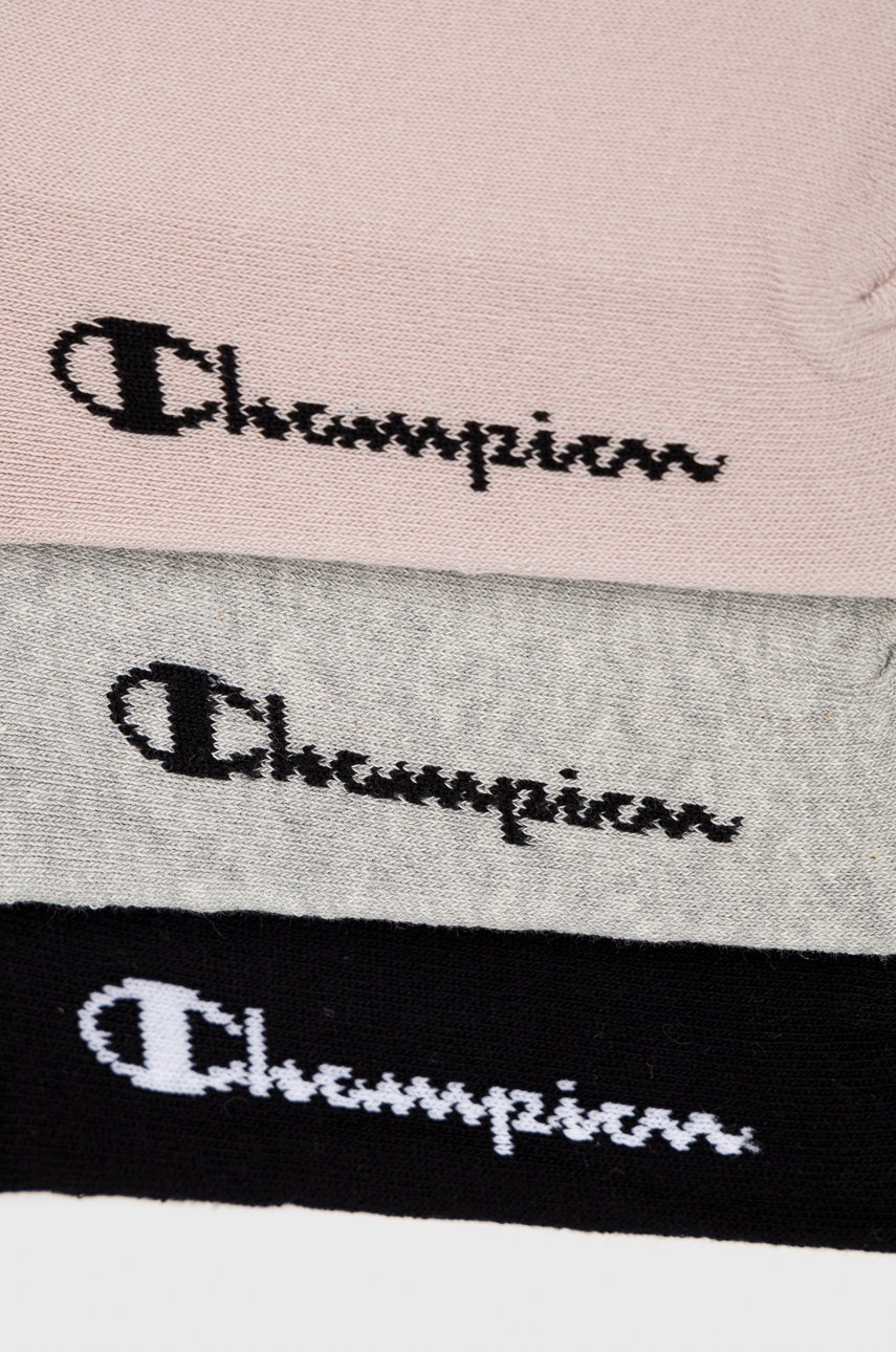 

Шкарпетки Champion (3-pack) колір рожевий