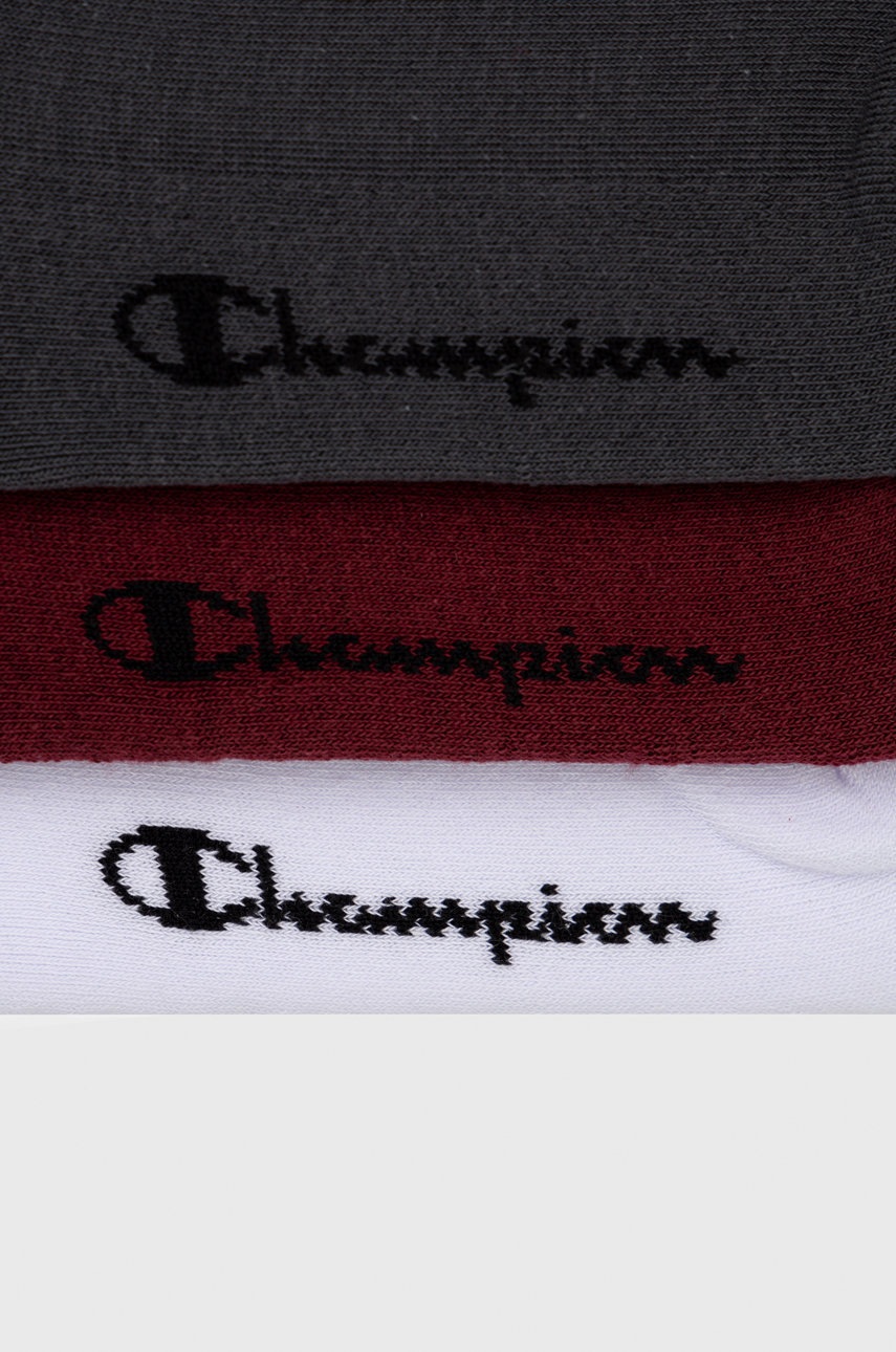 

Шкарпетки Champion (3-pack) колір бордовий