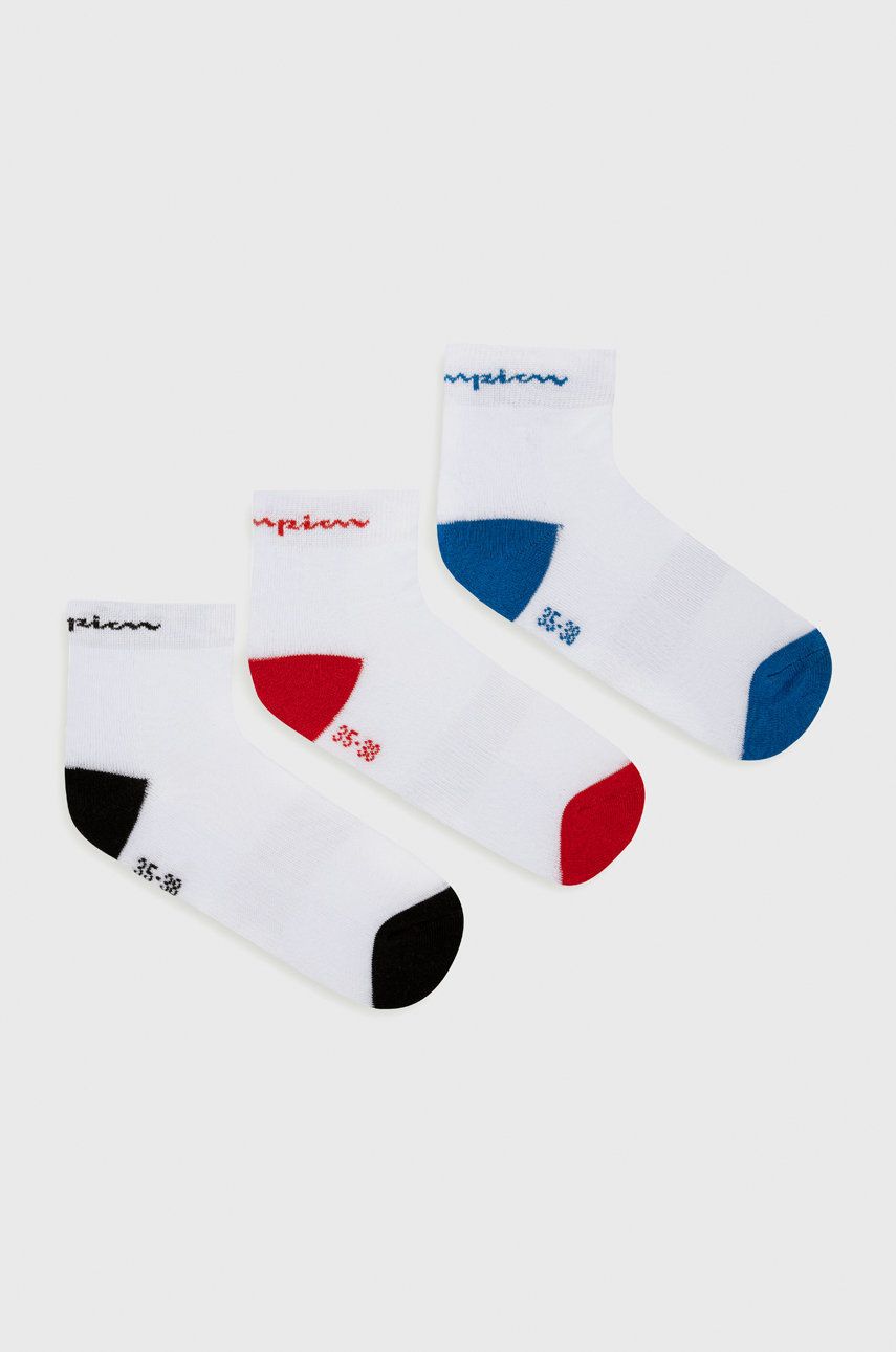 E-shop Ponožky Champion (3-pak) bílá barva