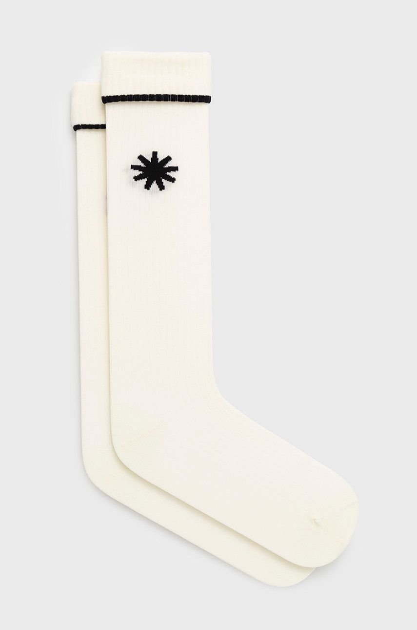 Rains skarpetki 20250 Logo Socks 2-pack kolor beżowy