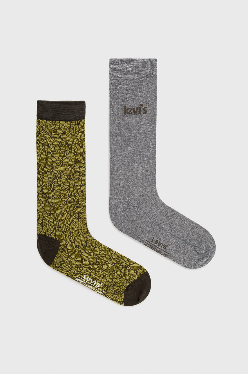 

Чорапи Levi's (2 чифта) в зелено, Зелен