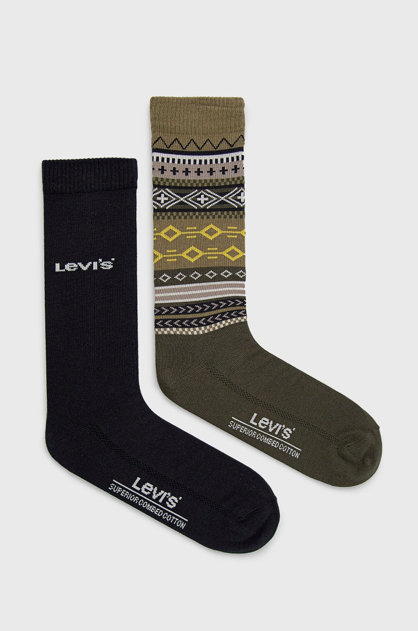 

Чорапи Levi's (2 чифта) в зелено, Зелен