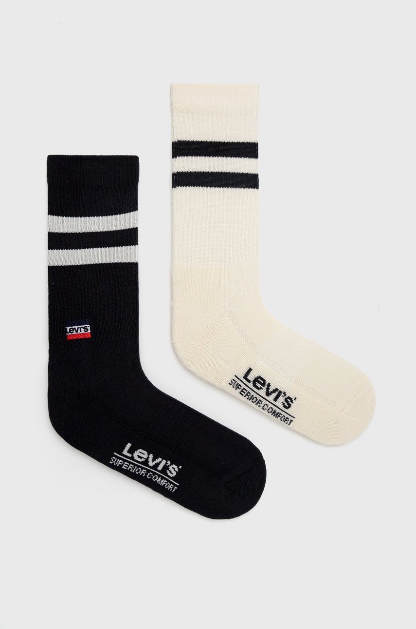 

Чорапи Levi's (2 чифта) в черно, Черен