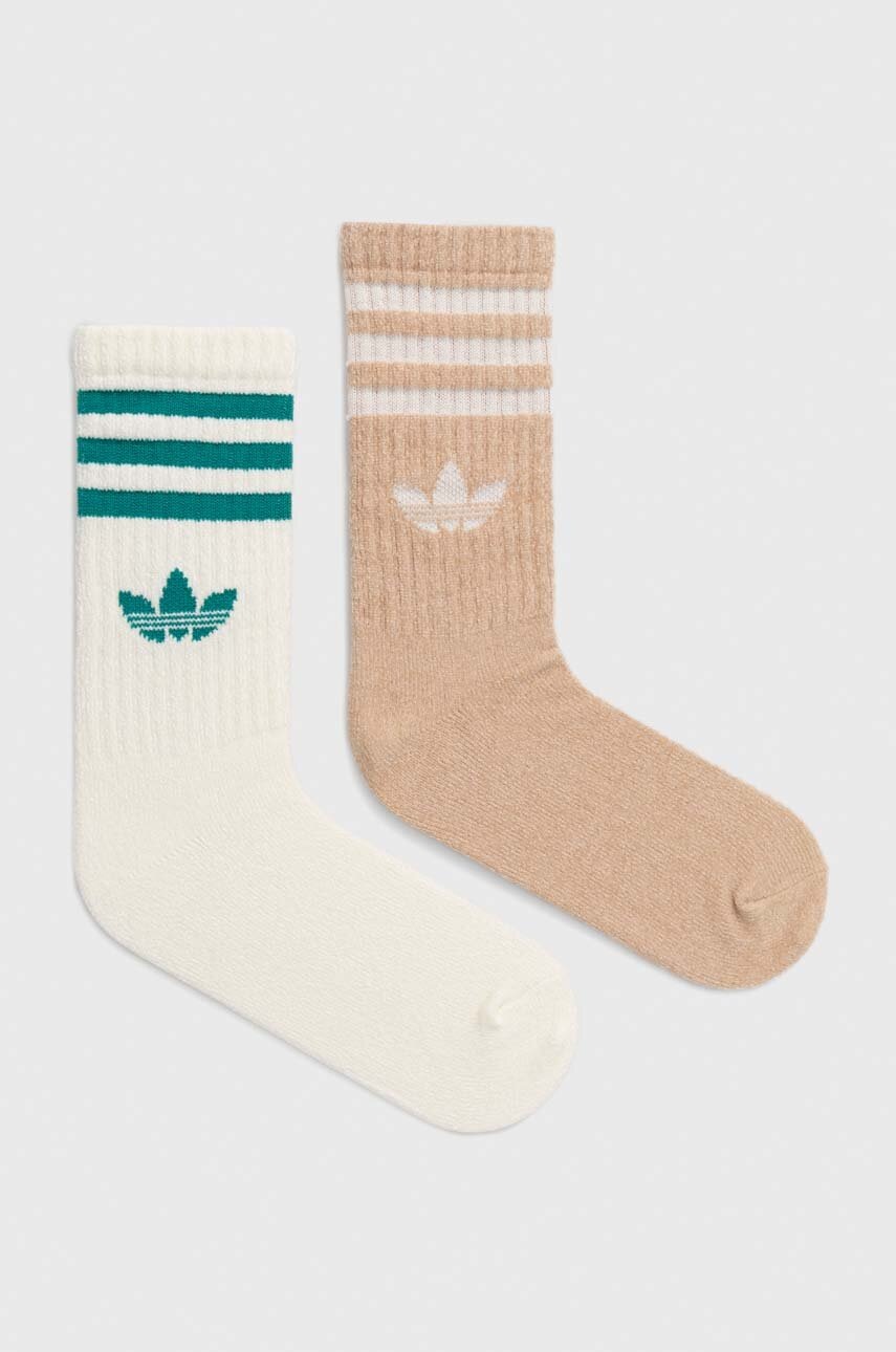 

Різдвяна панчоха adidas Originals 2-pack колір бежевий