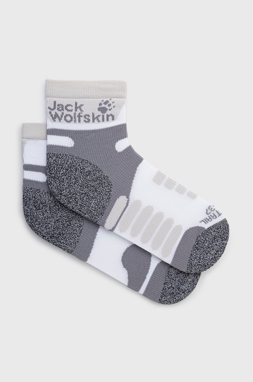 

Чорапи Jack Wolfskin Cross Trail в бяло, Сив