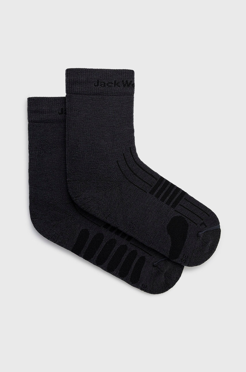 

Вълнени чорапи Jack Wolfskin Recovery Tech, Сив