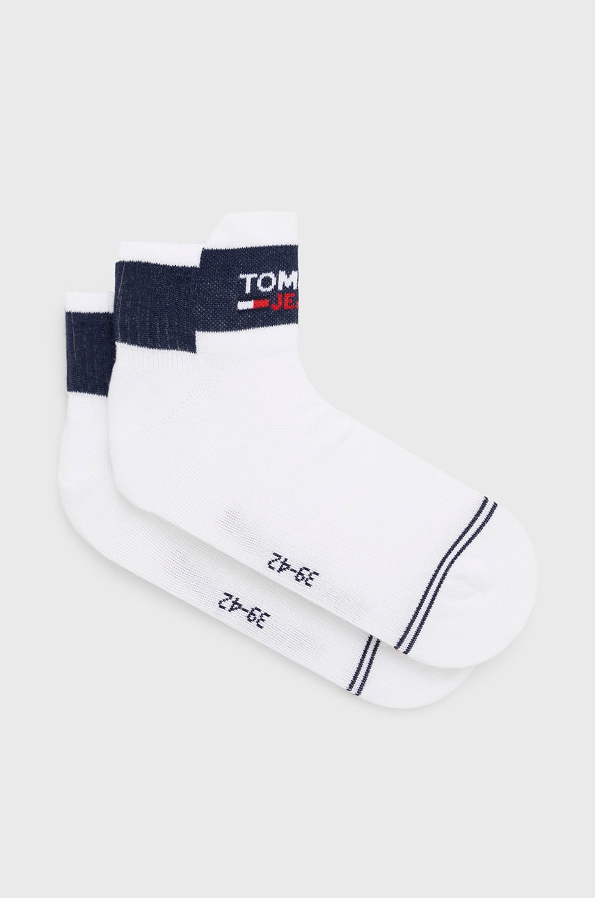 

Чорапи Tommy Jeans в бяло, Бял