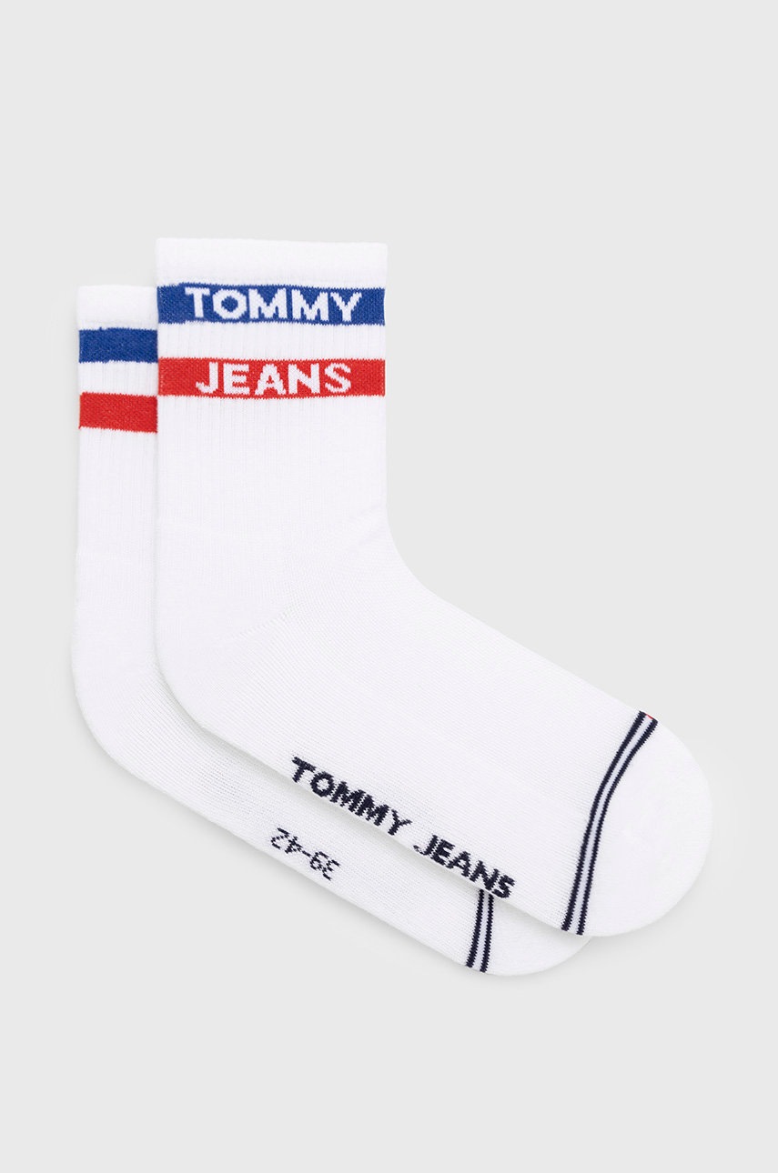

Чорапи Tommy Jeans в бяло, Бял