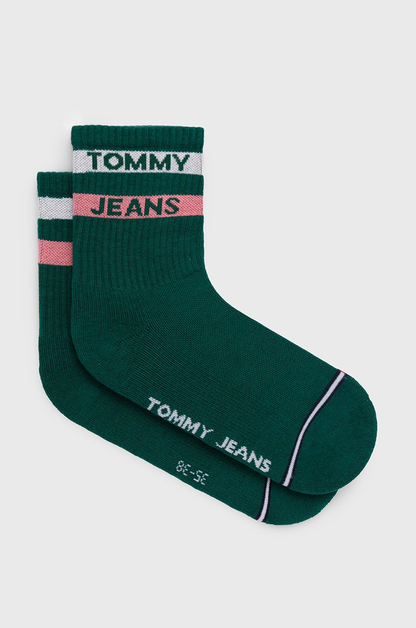 

Чорапи Tommy Jeans в зелено, Зелен