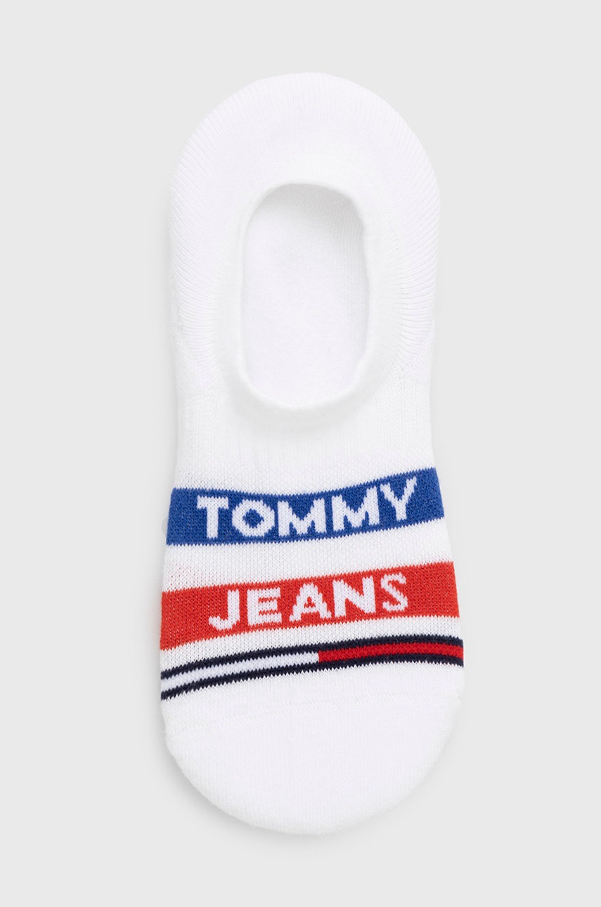 

Чорапи Tommy Jeans в бяло, Бял