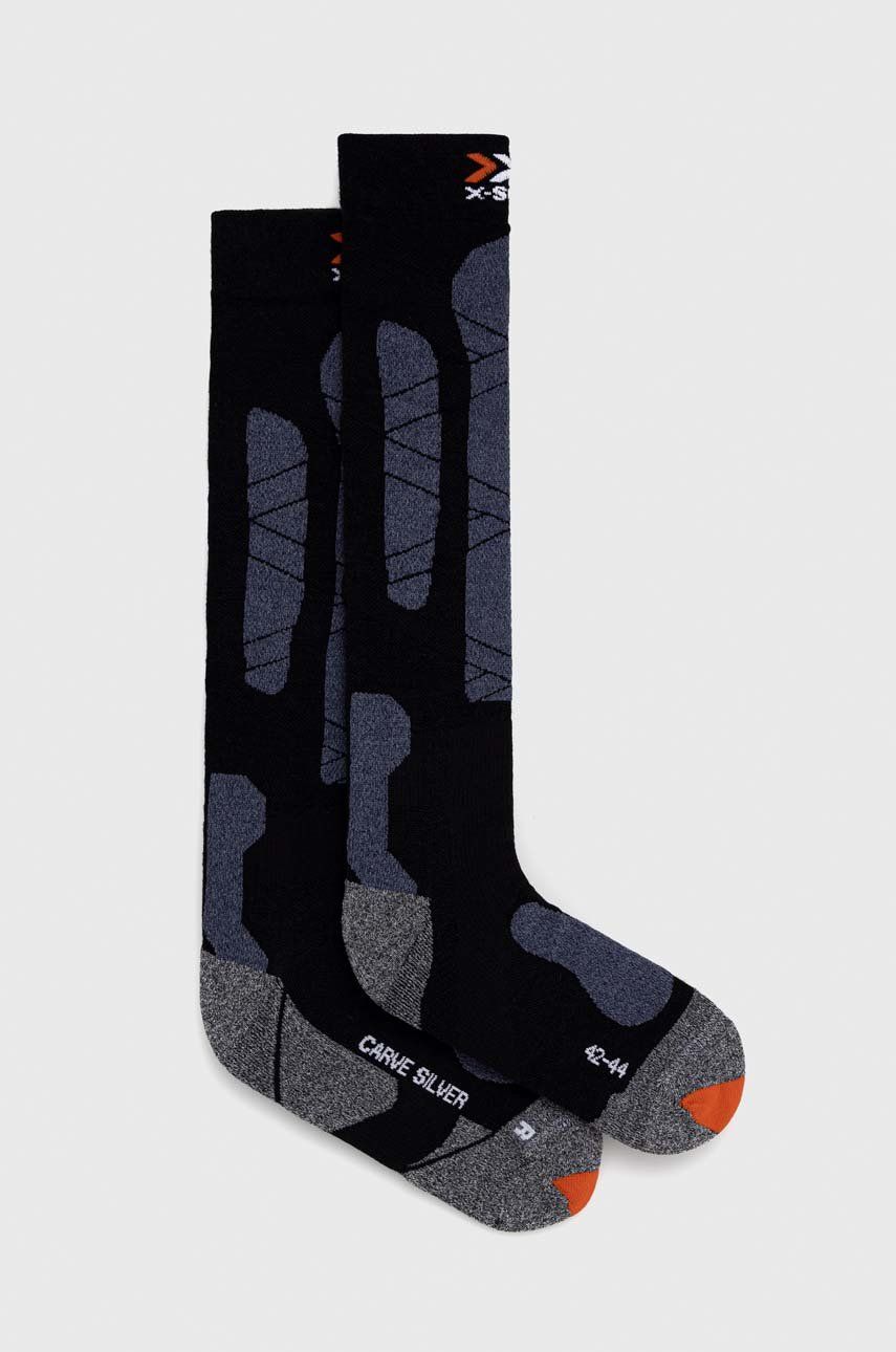 Lyžařské ponožky X-Socks Carve Silver 4.0 - černá -  56 % Polyamid