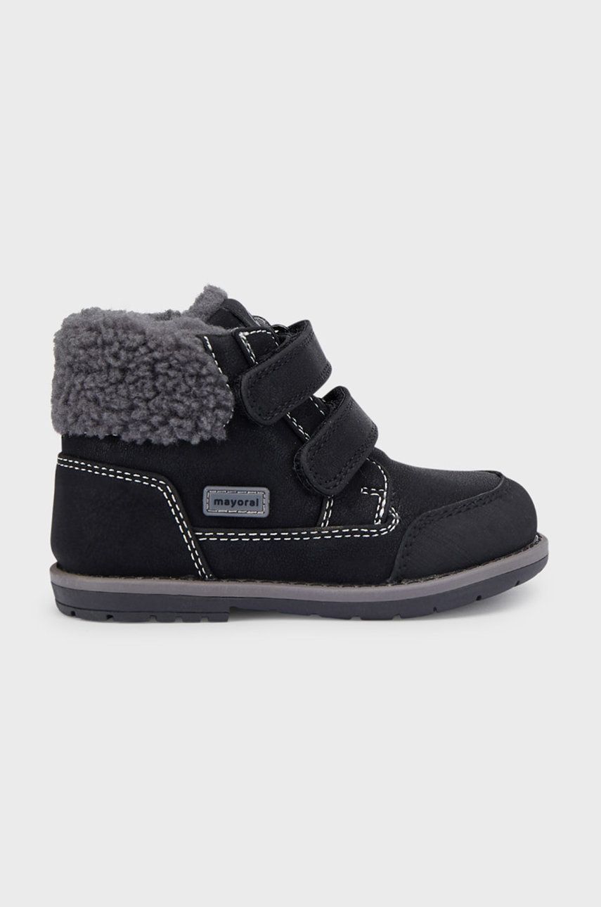 Dětské zimní boty Mayoral černá barva - černá -  Svršek: Umělá hmota