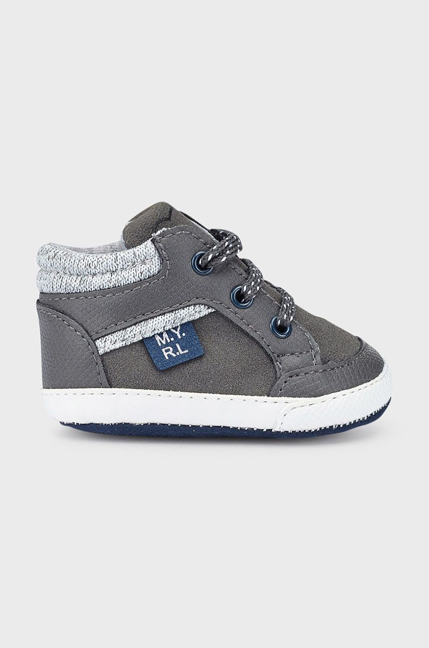 Mayoral Newborn pantofi pentru bebelusi culoarea gri answear.ro