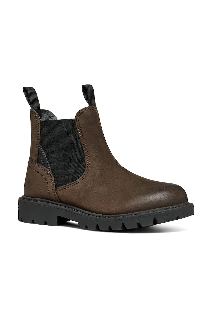 Geox cizme chelsea din piele întoarsă culoarea negru, J16FAA.00045