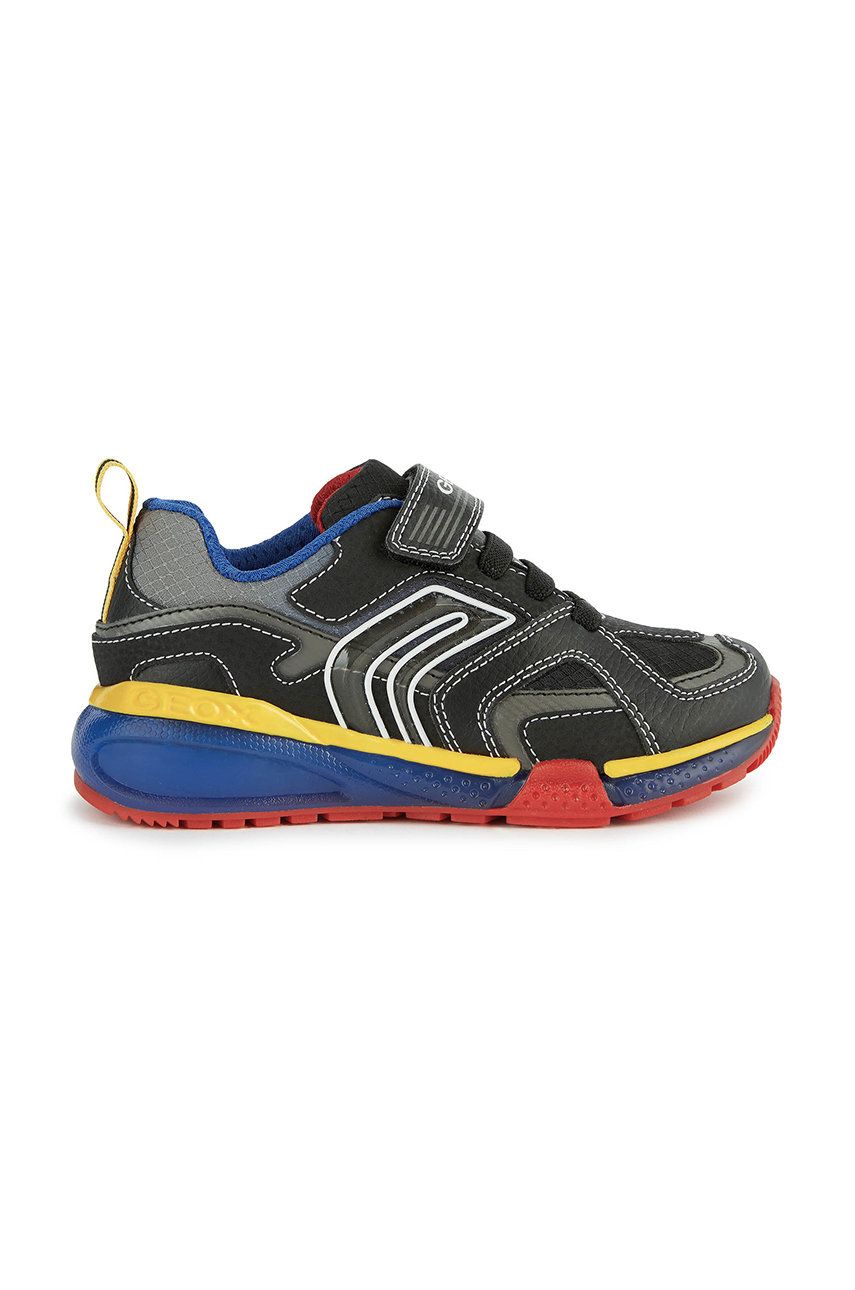 Dětské sneakers boty Geox šedá barva - šedá -  Svršek: Umělá hmota