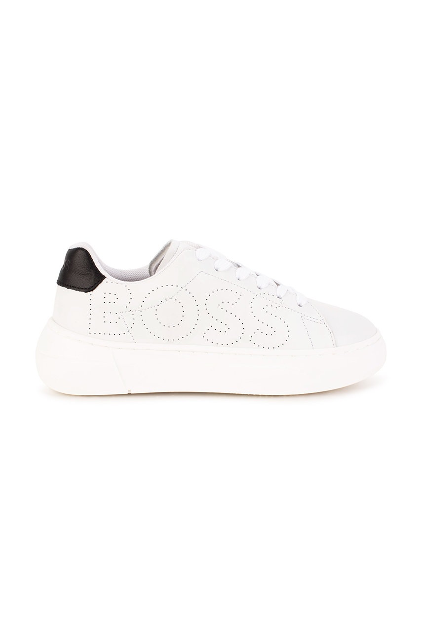

Дитячі шкіряні кросівки BOSS колір білий