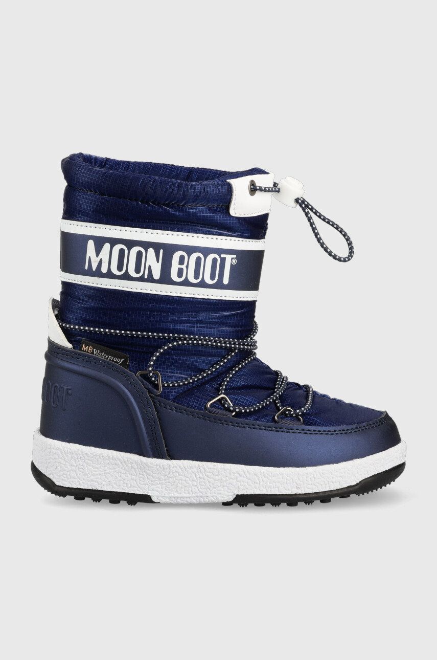 Levně Dětské sněhule Moon Boot tmavomodrá barva