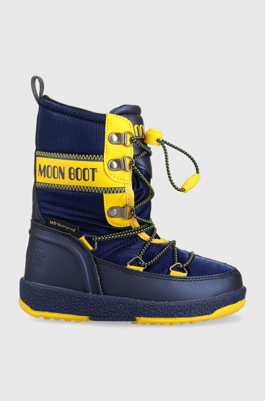 

Детски апрески Moon Boot Jr Boy Biker в тъмносиньо, Тъмносин