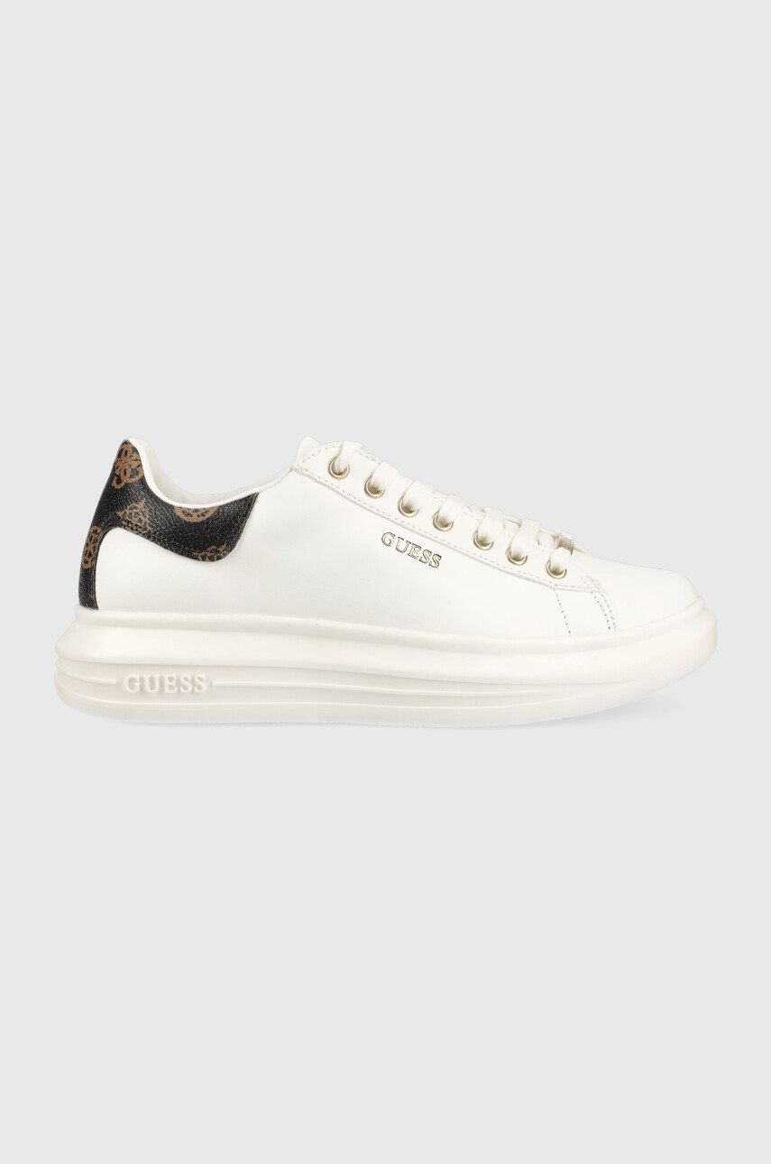 Sneakers boty Guess VIBO bílá barva, FL7RNO FAL12 - bílá -  Svršek: Umělá hmota