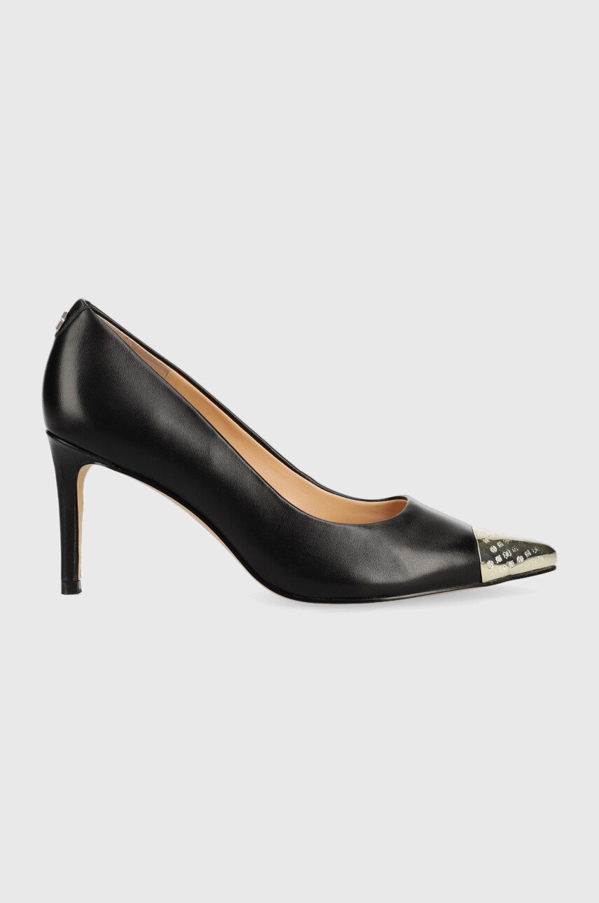 

Кожени обувки с висок ток Guess Aloma в черно, Черен