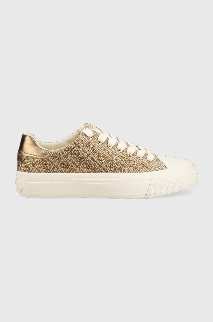 

Ниски кецове Guess Jianaa в бежово, Бежов
