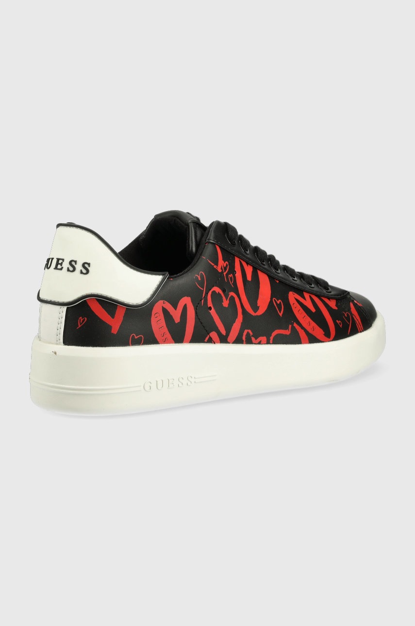 

Кожаные кроссовки Guess Rockie цвет чёрный