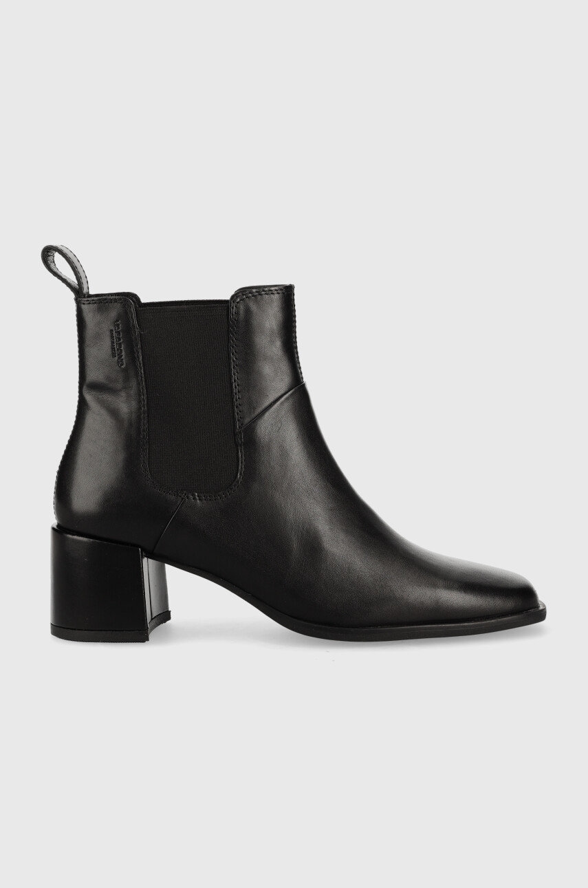 

Шкіряні черевики Vagabond Shoemakers Stina жіночі колір чорний каблук блок