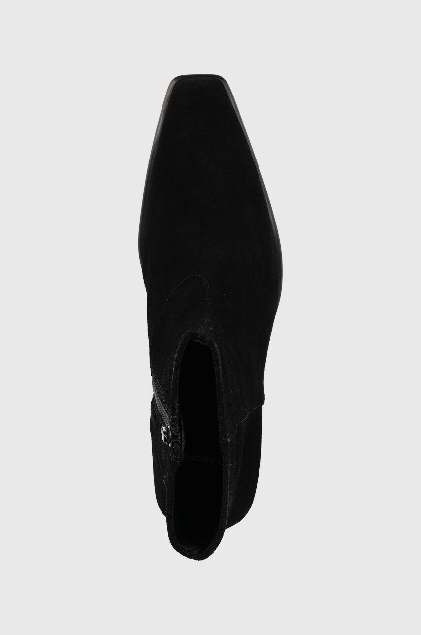 Замшеві черевики Vagabond Shoemakers Nella жіночі колір чорний каблук блок 