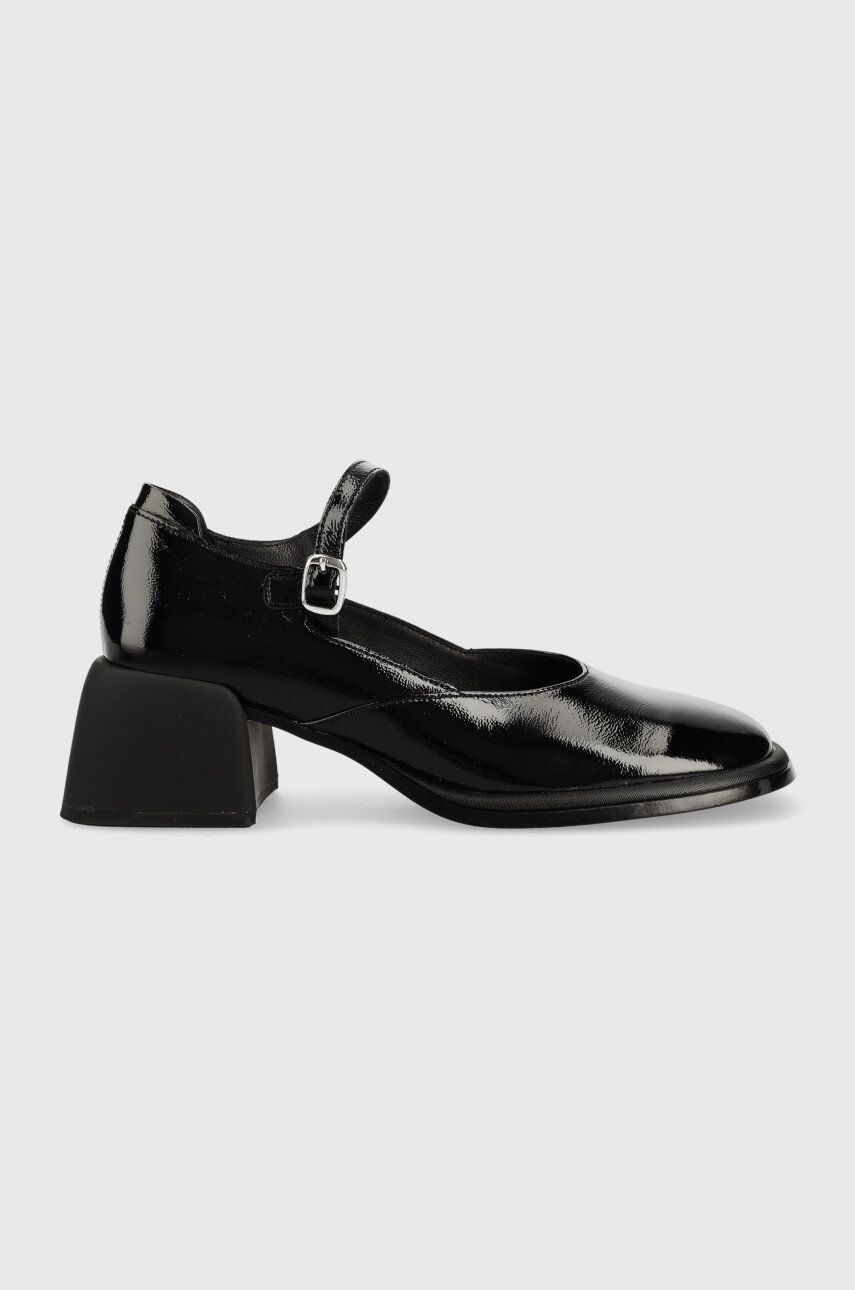 Vagabond pantofi de piele Ansie culoarea negru, cu toc drept Ansie imagine promotii 2022