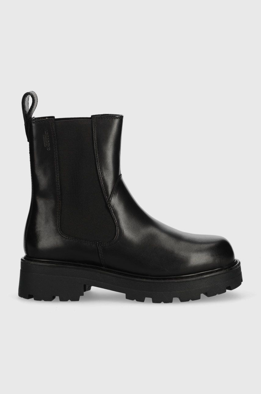 Kožené kotníkové boty Vagabond Shoemakers Cosmo 2.0 dámské, černá barva, na platformě, lehce zateplené