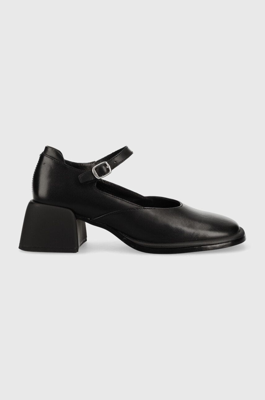 Kožené lodičky Vagabond Shoemakers Ansie černá barva, na podpatku - černá -  Svršek: Přírodní k