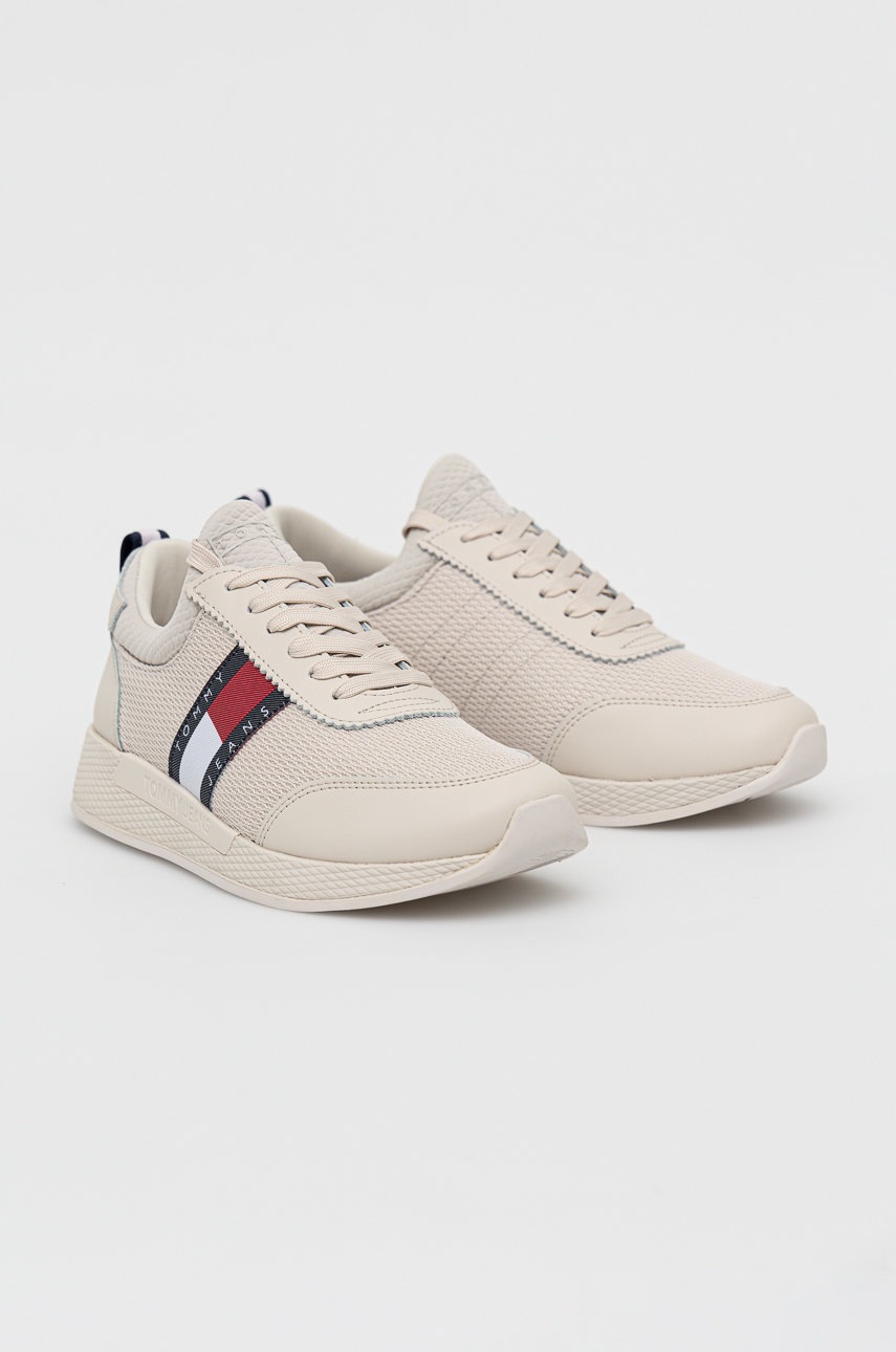 

Кросівки Tommy Jeans Flexi Runner колір бежевий