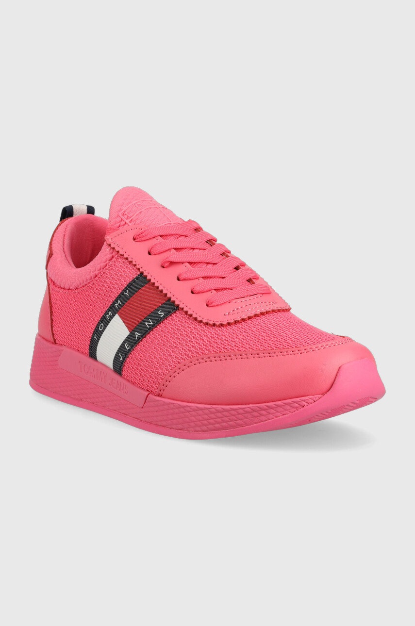 

Кросівки Tommy Jeans Flexi Runner колір рожевий