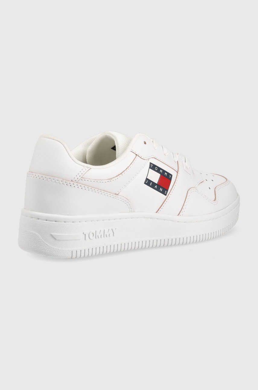 

Кожаные кроссовки Tommy Jeans Etch Basket цвет белый