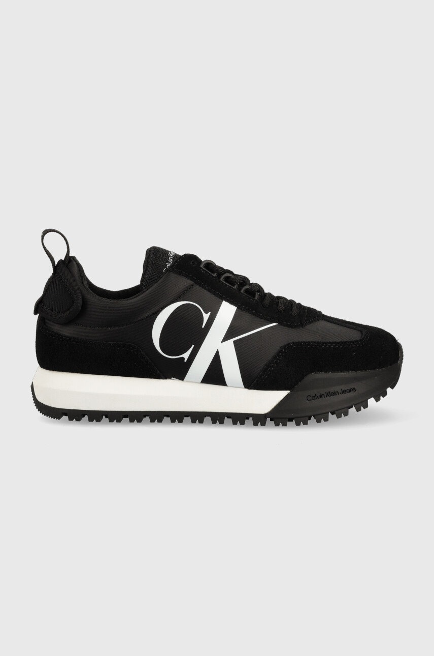 

Маратонки Calvin Klein Jeans New Retro Runner Laceup Low в черно, Черен