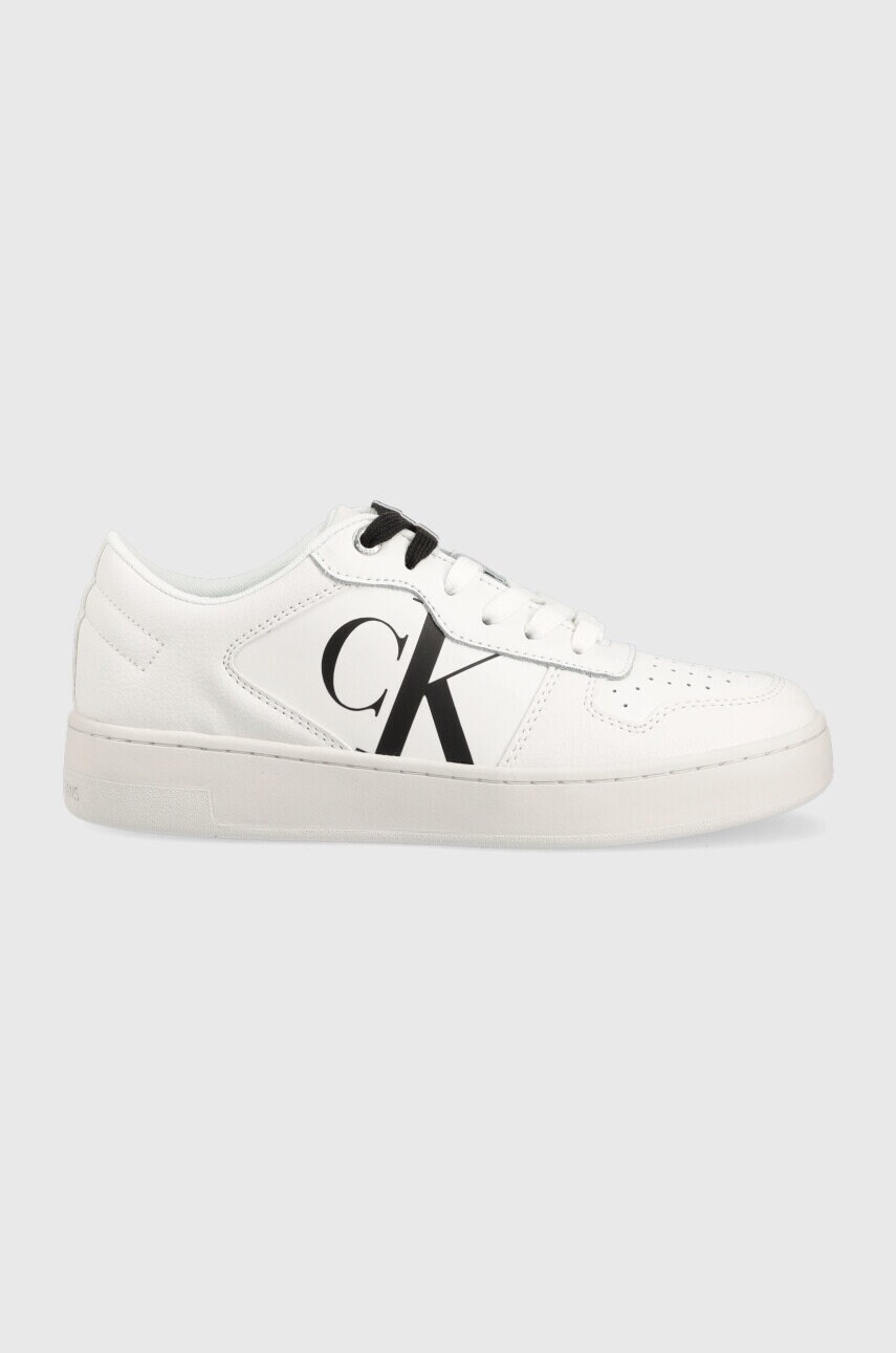 

Маратонки Calvin Klein Jeans Cupsole Laceup Basket Low в бяло, Бял