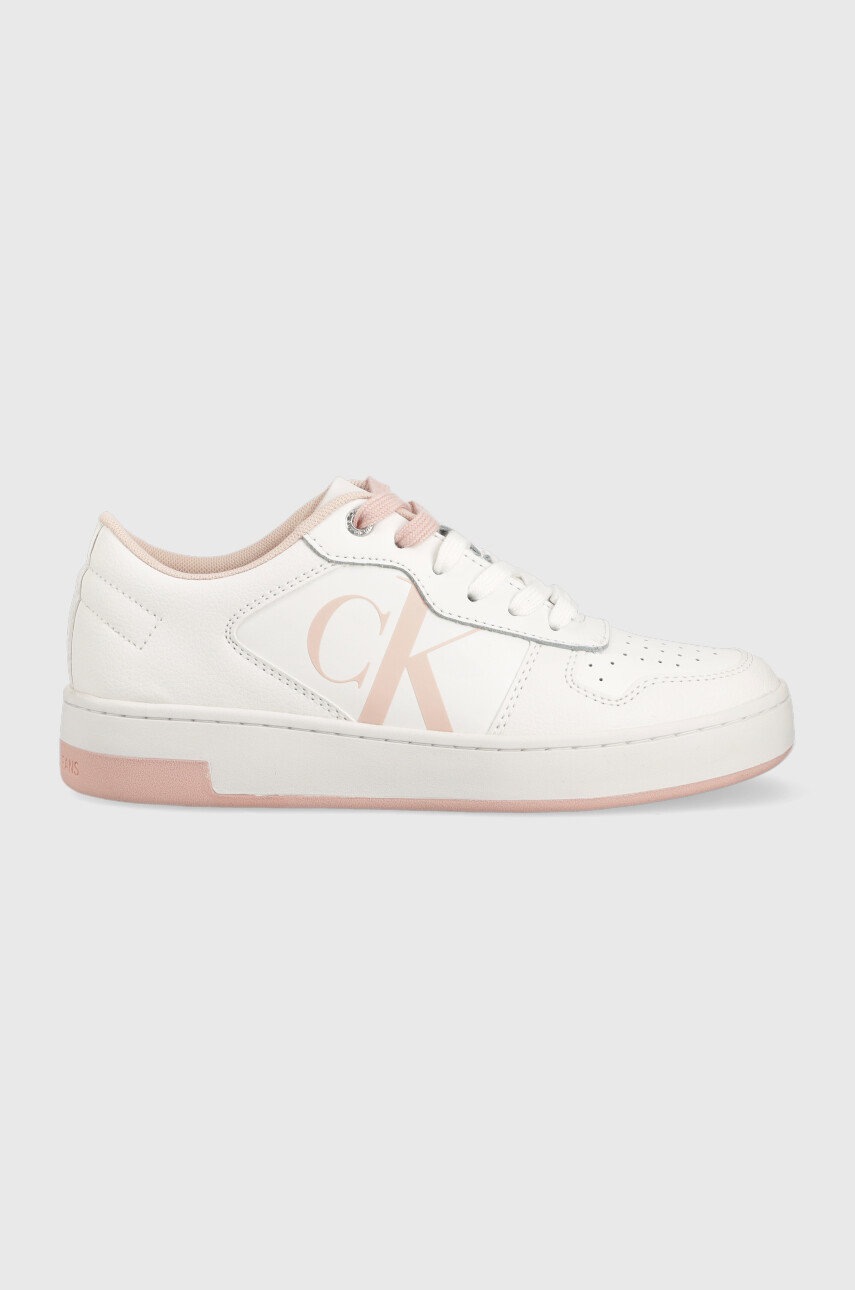 

Маратонки Calvin Klein Jeans Cupsole Laceup Basket Low в бяло, Бял