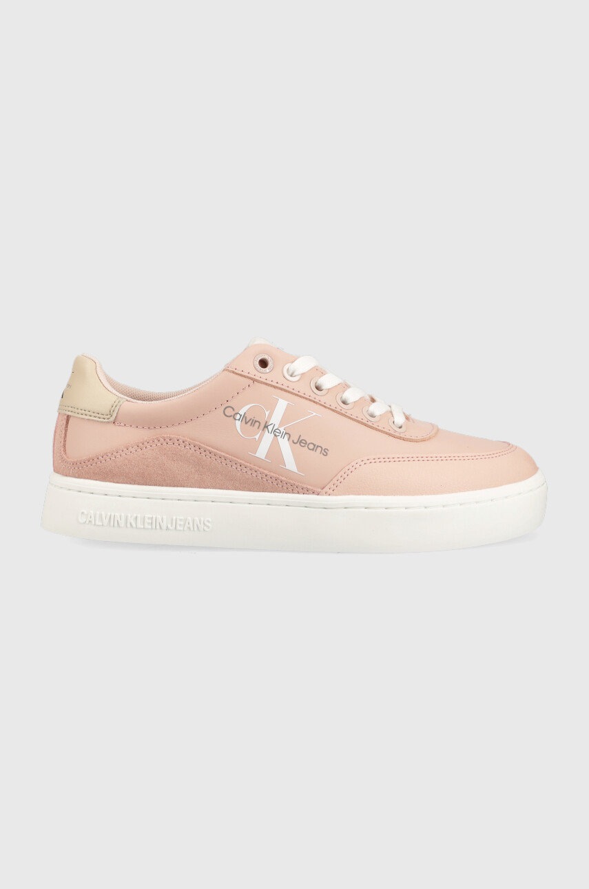

Маратонки Calvin Klein Jeans Classic Cupsole Laceup Low в розово, Розов