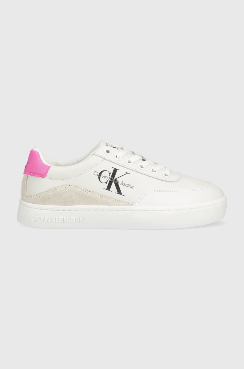 

Маратонки Calvin Klein Jeans Classic Cupsole Laceup Low в бяло, Бял