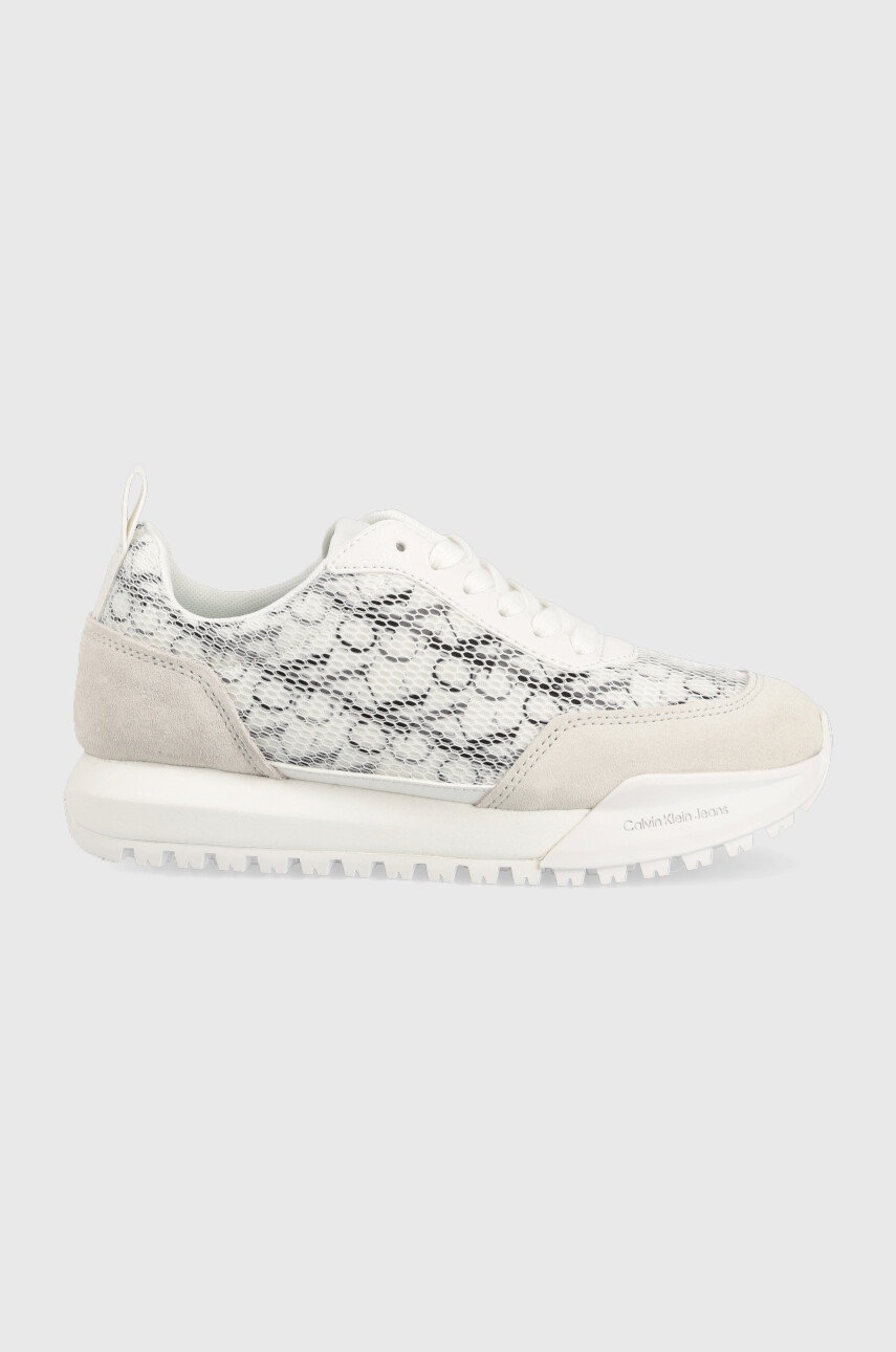 

Маратонки Calvin Klein Jeans New Retro Runner Laceup в бяло, Бял